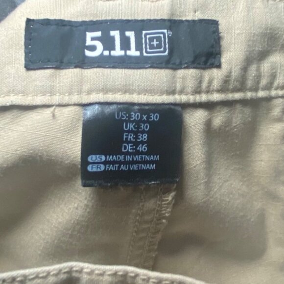5.11 Tactical Cargo Pant Pockets Ripstop Men Size 30 x 30 Workwear Medical Hike - Picture 3 of 8